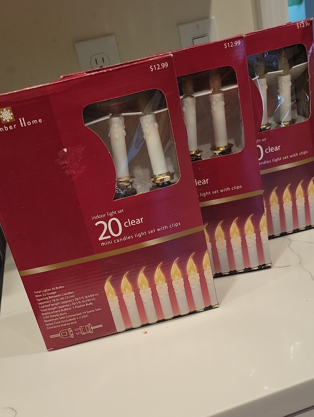 3 New Boxes Of White Lights